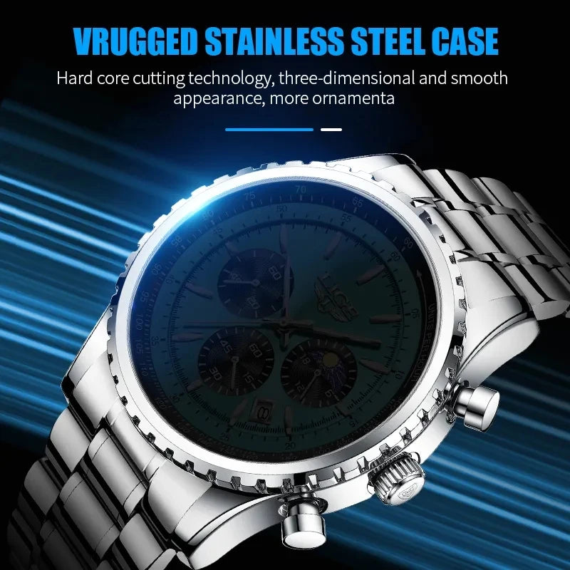 2025  Top Brand Luxury New Men Watch Quartz Man Watches Waterproof Luminous Watch for Men Date Chronograph Sport Wristwatch