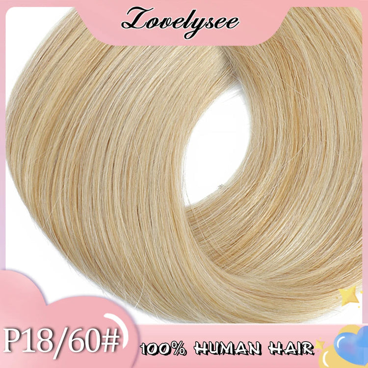 Lovelysee 3/4 Half Wig Human Hair With Clip in Hair Extensions Silky Straight Remy Hair Brown Color Soft 150% 180% Wig For Women Khamik Shop Online