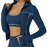 Yoga Clothes Women Sport Jacket Running Long Sleeve Shirt Sports Jackets Top Workout Coat Gym Training Clothing Workout Yoga Top Khamik Shop Online