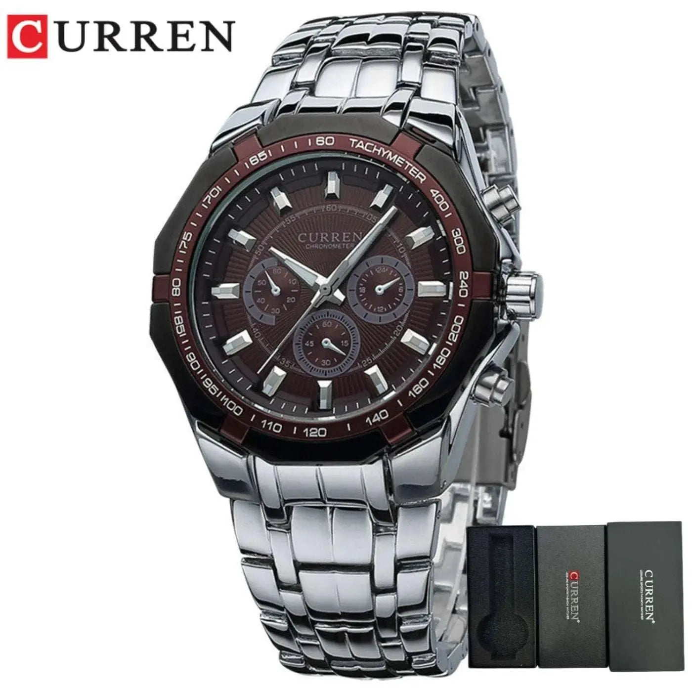 CURREN Men Luxury Brand Military Sport Mens Watches Full Steel Quartz Clock Men&