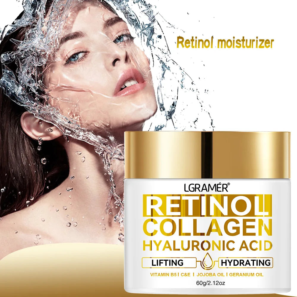 Retinol Face Cream Moisturizing Wrinkle Remover Collagen Hyaluronic Acid Creams Skin Care Cosmetic for Women&Men Khamik Shop Online