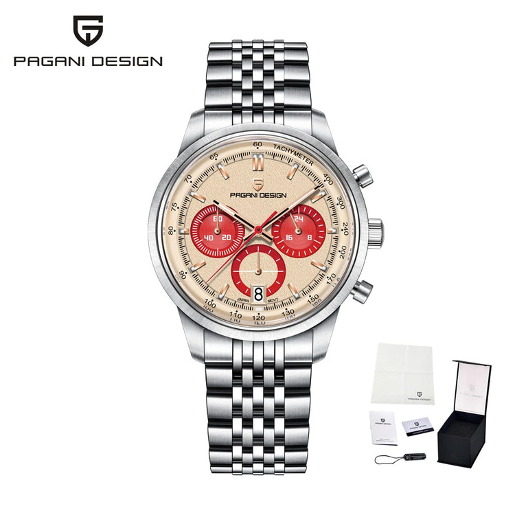 PAGANI DESIGN 2026 New Men Watches Business Luxury Quartz Watch Men Speed Chronograph Stainless steel Waterproof Auto Date Watch Khamik Shop Online