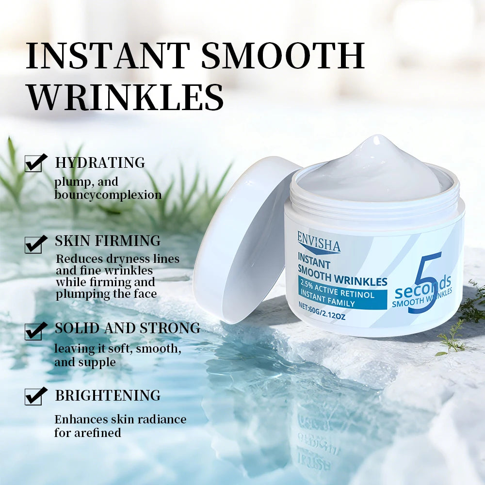 ENVISHA 5 Seconds Retinol Anti-Wrinkle Cream Instant Line Fade Firming Face Fine Skin Smoothing Moisturizing Care Lifting Beauty Khamik Shop Online