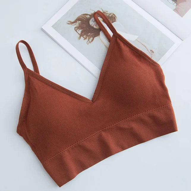 Women Sexy Crop Tops Bra Tube Top Female Streetwear Sleeveless Seamless Sports Bra Crop Camis Top Tee Bandeau Top Basic Tank Khamik Shop Online