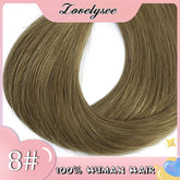 Lovelysee 3/4 Half Wig Human Hair With Clip in Hair Extensions Silky Straight Remy Hair Brown Color Soft 150% 180% Wig For Women Khamik Shop Online