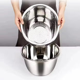 Multi Functional Stainless Steel Vegetable Bowl, Egg Mixing Bowl, Drain Basket, Soup Basin, Kitchen Cooking And Storage Tool Khamik Shop Online