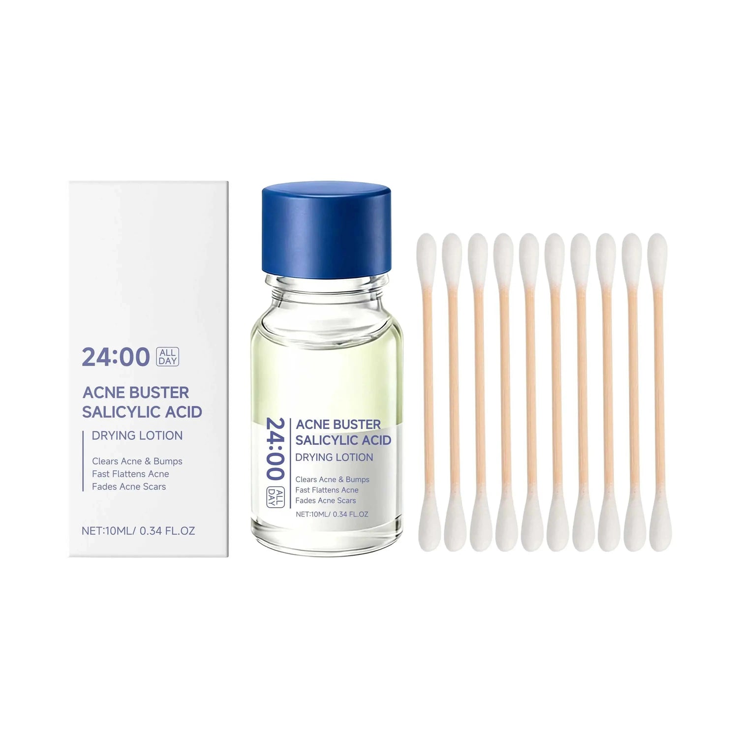 Salicylic Acid Drying Lotion Face Serum with Cotton Swab– Reduce Pimples & Breakouts Fade Acne Scars Minimize Pores Skin Renewal Khamik Shop Online
