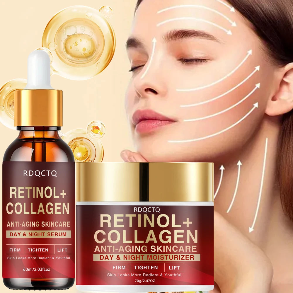 Retinol Collagen Anti-Aging Day Night Serum - Firming Lifting Facial Essence for Youthful Radiance Skin Care Formula with Hydrat Khamik Shop Online