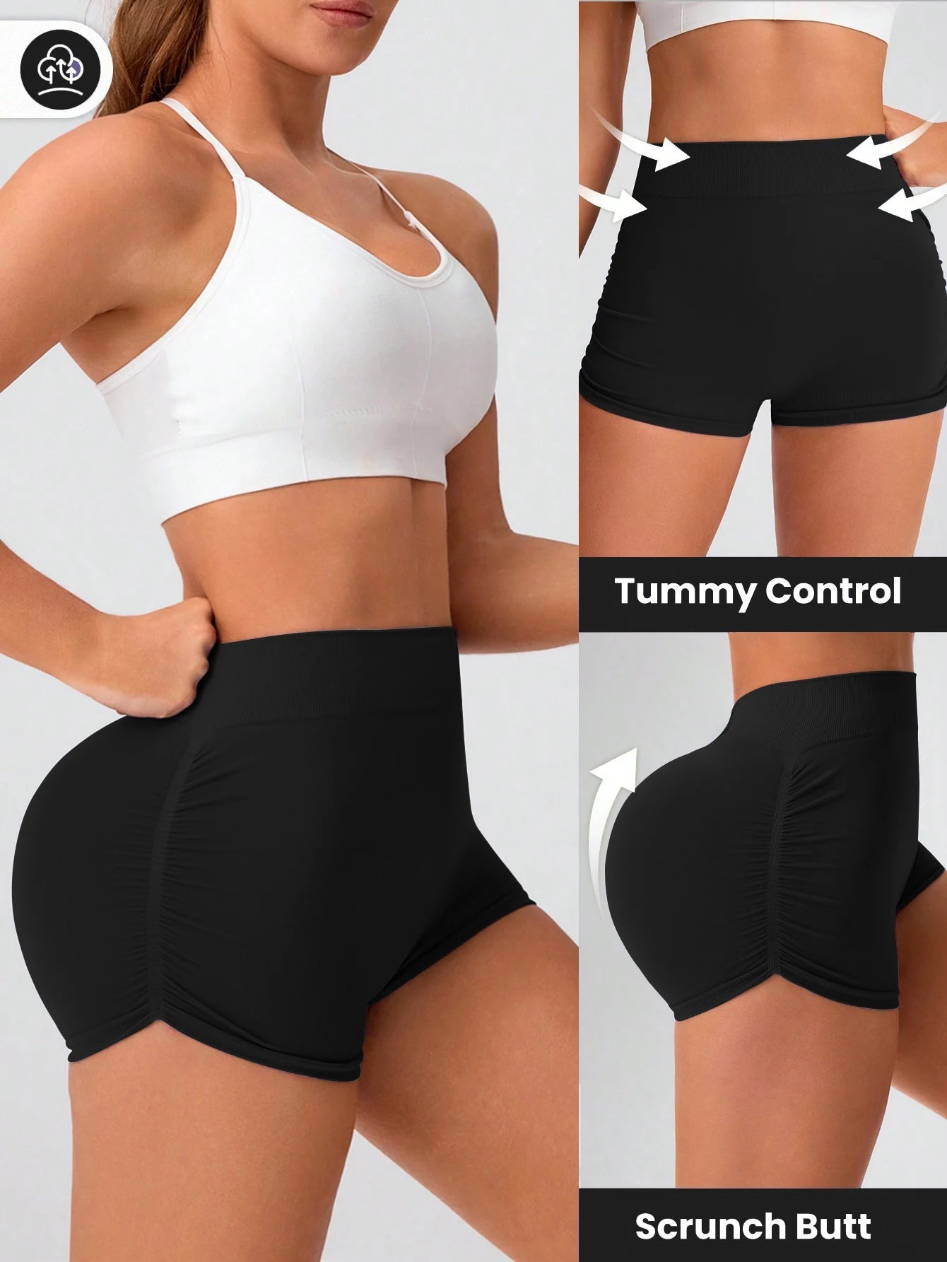 Workout Shorts for Women Seamless Scrunch Short Gym Yoga Running Sport Active Exercise Fitness Shorts Khamik Shop Online