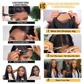 Wear and Go Glueless Bob Wig Human Hair Ombre Burgundy Loose Wave Wig Human Hair 13x4 HD Lace Front T1b/99j Bouncy Curls Wigs Khamik Shop Online