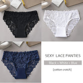 3PCS/Set Luxury Floral Embroidery Lace Panties Women Briefs Sexy Hollow Lingerie Female Underwear Ladies Breathable Underpants Khamik Shop Online