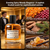 Executive Spicy Wood Eau De Parfum 1.7oz, Woody Citrus Blend Amber Bottle, Office Formal Aroma, Professional Wear, All Day Fresh Khamik Shop Online