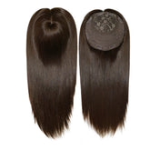 14 Inches Mogolian Cuticle Remy Hair Topper Silky Straight 8x8” Jewish Kosher Human Hairpieces Topper Free Style 120% Density Khamik Shop Online