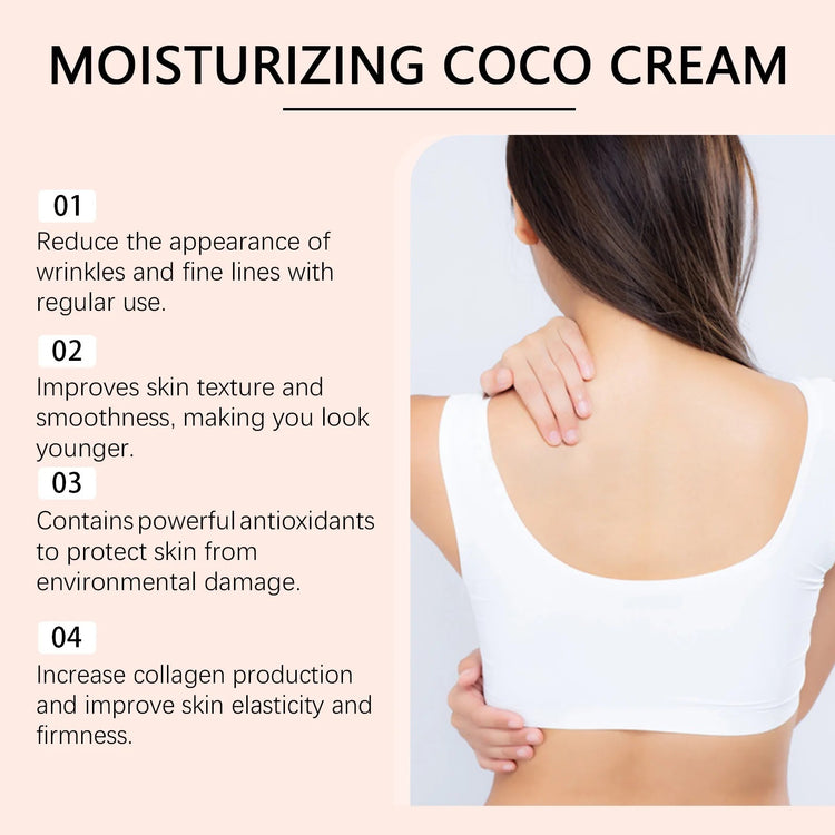 OCEAURA Coconut Oil Body Moisturizing Cream Relieve Dryness Enhance Elasticity Firm Skin Improve Dullness Coconut Oil Care Cream Khamik Shop Online