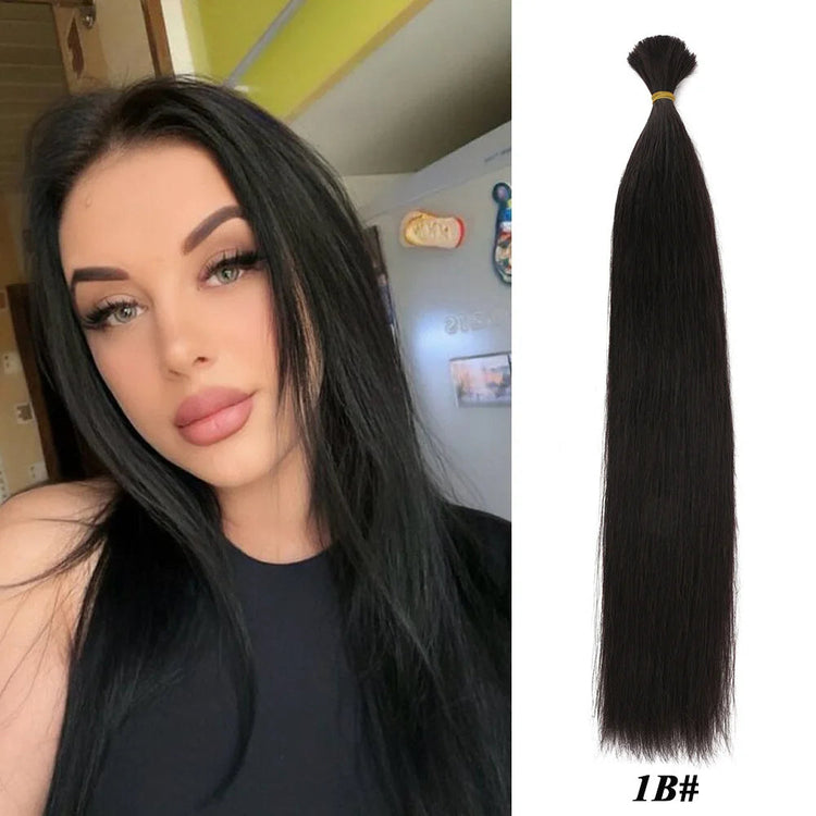 100% Real Human Hair Bulk Blonde no Weft Honey Hair Bulks Vietnamese Virgin Hair Straight Weaving Hair for Braiding Khamik Shop Online