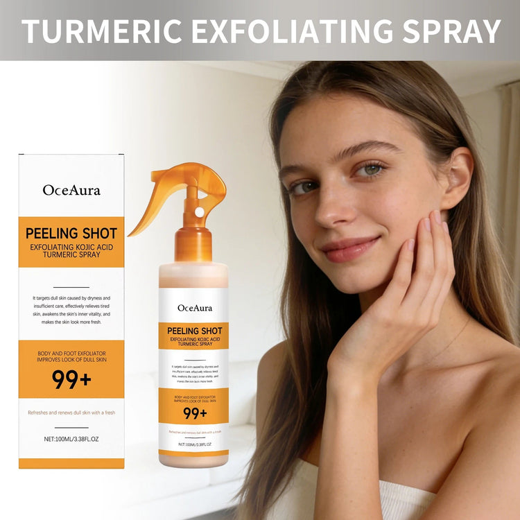 OCEAURA Turmeric Exfoliating Spray Deep Clean Remove Dead Skin Repair Cracks Smooth Brighten Skin Reduce Odor Skin Nourish Spray Khamik Shop Online