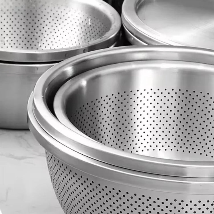 Multi Functional Stainless Steel Vegetable Bowl, Egg Mixing Bowl, Drain Basket, Soup Basin, Kitchen Cooking And Storage Tool Khamik Shop Online
