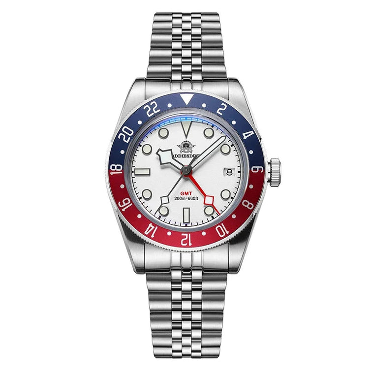ADDIESDIVE Reloj Hombre Men Watches 20Bar Diving BGW9 Luminous AD2044 Swiss Ronda 515-24H GMT Watch Quartz Watch Khamik Shop Online