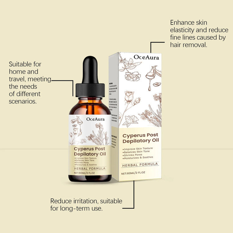 OceAura Cyperus Rotundus Oil for Hair Removal Care Hair Growth Inhibitor Moisturizing Skin Soothing After Shave Oil for Women Khamik Shop Online