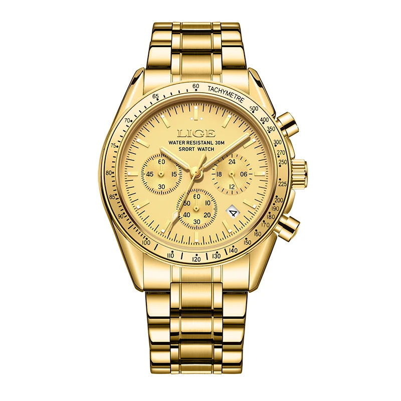 Men Watches Luminous Calendar Business Quartz Watch Mens Top Brand Luxury Sport Waterproof Stainless Steel Man Wristwatches
