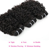 12A Pixie Curls Bundles Bouncy Afro Kinky Curly Hair 3 Bundles Deal Human Hair Weave Extension Natural Color Bundles for Women Khamik Shop Online