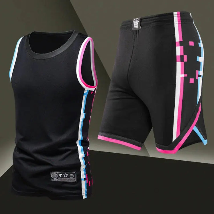 Summer Daily Outdoor Leisure Trend Versatile Sportswear Men Fashion Trend Sports Sleeveless Vest Five Quarter Shorts 2-piece Set Khamik Shop Online
