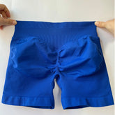 AURA SHARK Shorts 4.5" Women Fitness Sports Biker Shorts Low Ribbed Band Gym Workout Scrunch Butt Yoga Seamless Leggings Khamik Shop Online