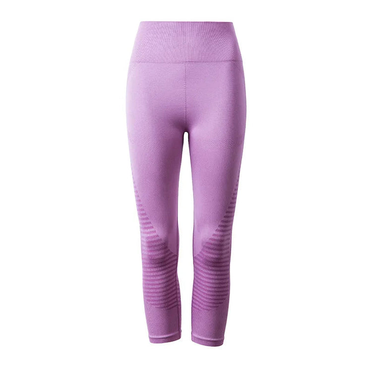 High Waist Seamless Leggings Sport Women Crop Yoga Pants Elastic Stripe Capris Gym Workout Leggings Girls Fitness Running Tights Khamik Shop Online