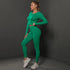 2Pcs Women Sets Energy Seamless Gym Suits Bubble Butt Sports Pants+Long Sleeve Shirts Push Up Running Sets Tracksuits Tights Set Khamik Shop Online