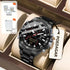POEDAGAR Sport Men Watch LED Waterproof Week Date Digital Wristwatch Stainless Steel Quartz Military Men&