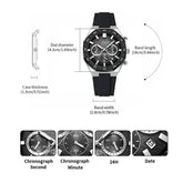 CURREN Fashion Casual Men Sports Watch Chronograph Silicone Belt Auto Date Dial Quartz Wristwatch Male Reloj Relogio Masculino Khamik Shop Online