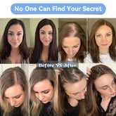 12 Inch Light Brown Ombre Middle Part Lace Front Topper 100% Remy Human Hair Topper Hair Pieces with Clips Extensions for Women Khamik Shop Online