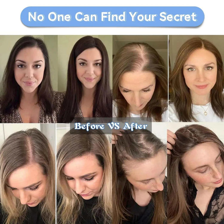 12 Inch Light Brown Ombre Middle Part Lace Front Topper 100% Remy Human Hair Topper Hair Pieces with Clips Extensions for Women Khamik Shop Online