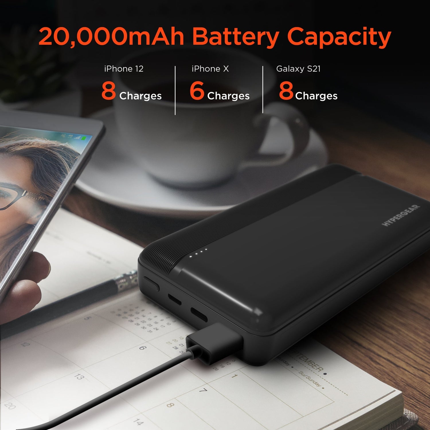 HyperGear 20000mAh 20W PD + USB Power Bank Sky Iapetus