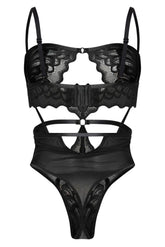 Lace Hollow out Bodysuit Jade