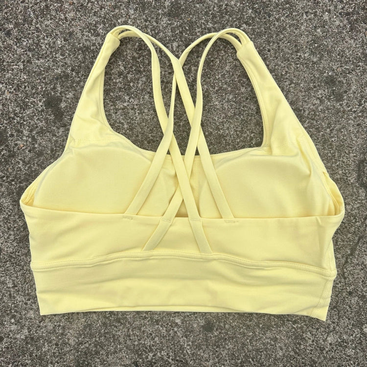 Solid Color Soft Cross Back Women Fitness Bra Tights Yoga Vest High Strength Shockproof Gym Sports Top Push Up With Chest Pad Khamik Shop Online