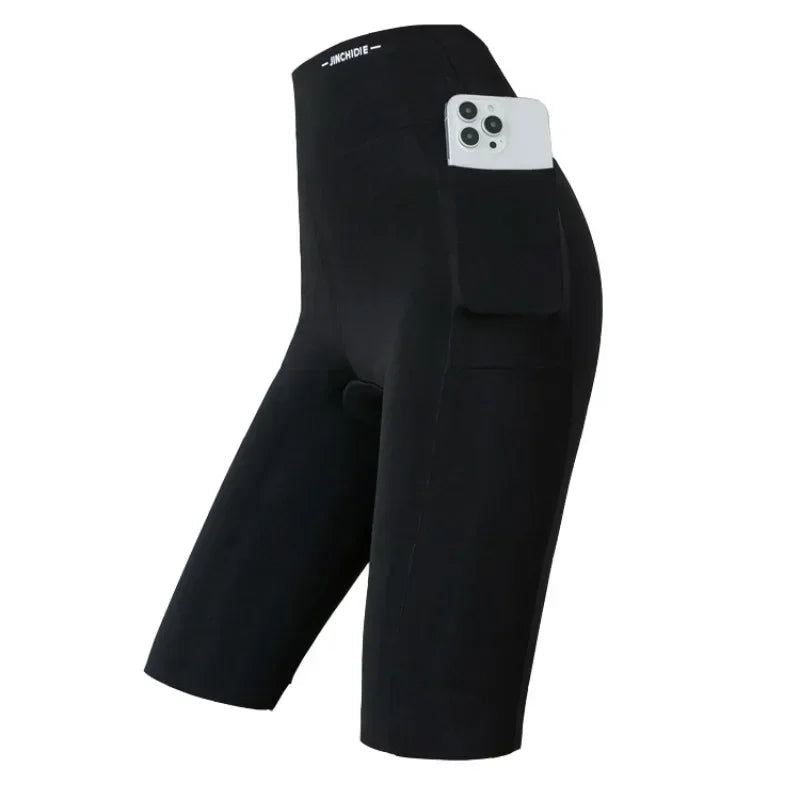Big Size Leggings Women Sports Shark Shorts with Pocket Stretchy High Waist Hip Lift Workout  Running Quick-drying Gym Shorts Khamik Shop Online
