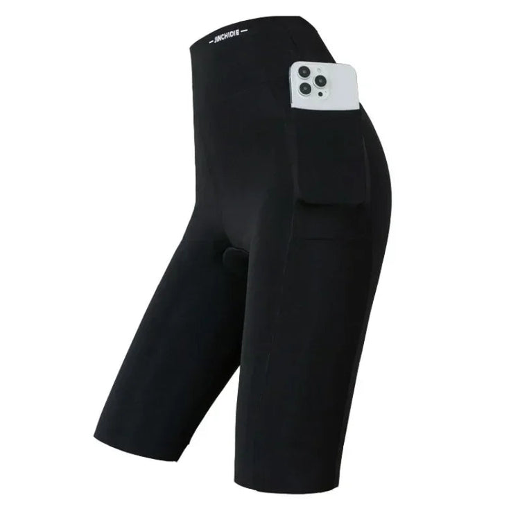 Big Size Leggings Women Sports Shark Shorts with Pocket Stretchy High Waist Hip Lift Workout  Running Quick-drying Gym Shorts Khamik Shop Online