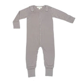 Smart Footed One-Piece + Bib - Gray Fuchsia Milo