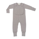 Smart Footed One-Piece + Bib - Gray Fuchsia Milo