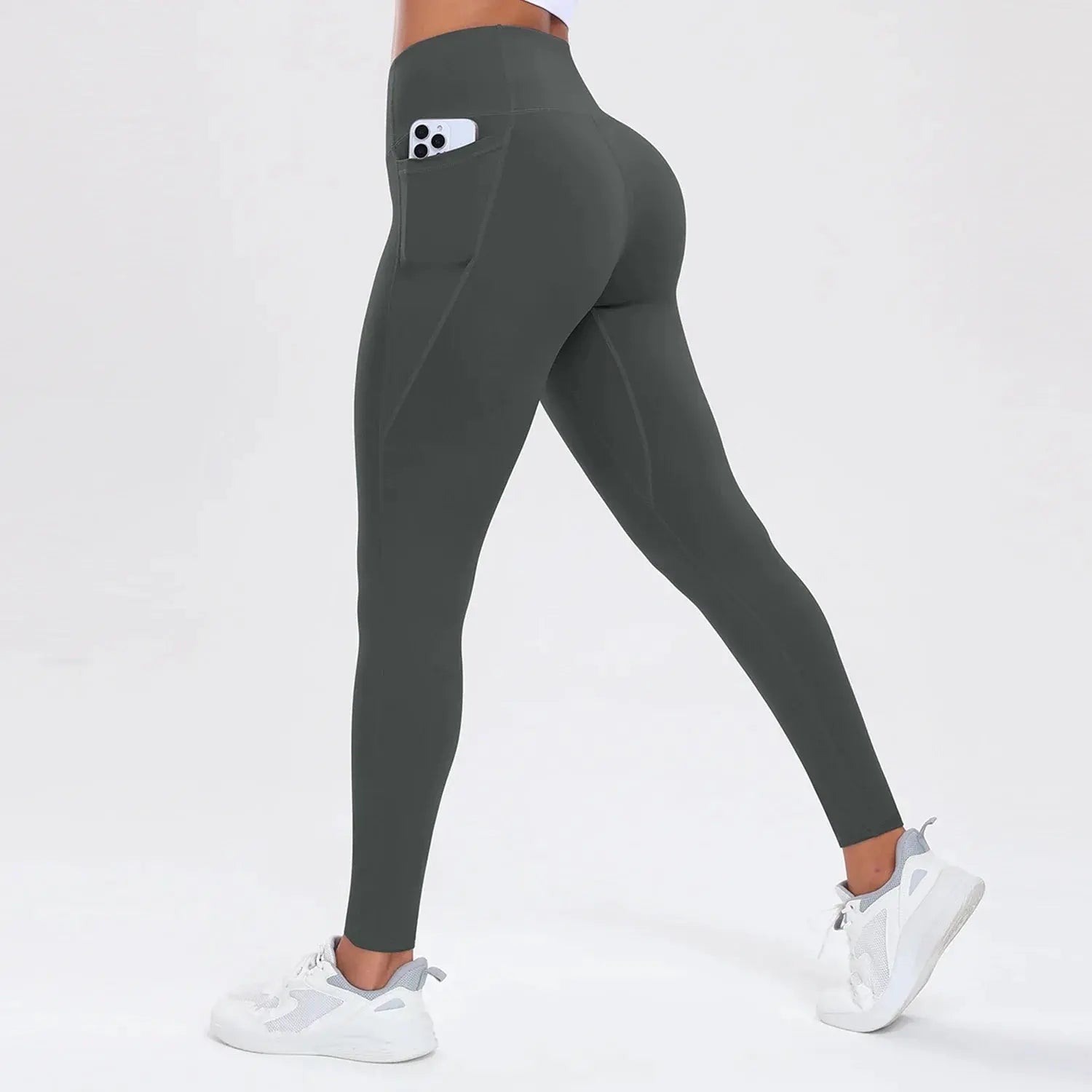 Women Yoga Pants with Pockets Butt Lifting Tummy Control Sports Leggings High Waist Fitness Tights Gym Clothing Sportswer Khamik Shop Online