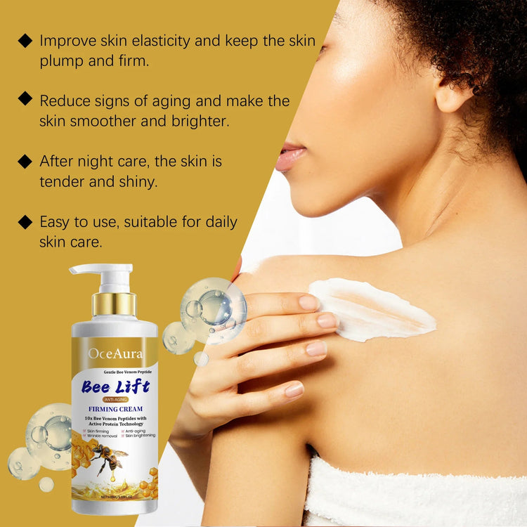 OceAura Collagen Body Cream with Bee Venom Wrinkle Remover Reduce Fine Lines Smooth Bee Firming Cream for Sagging Skin Lifting Khamik Shop Online