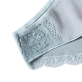 3PCS/Set 6 Color Women Panties Cotton Lace Briefs Solid Color for Female Striped Sexy Cotton Underwear Lingerie Low Waist Flower Khamik Shop Online