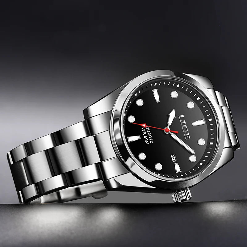 Top Brand Luxury Mens Watch Casual Fashion Quartz Wristwatches Sport 50M Waterproof Luminous Steel Watches Men Reloj Hombre