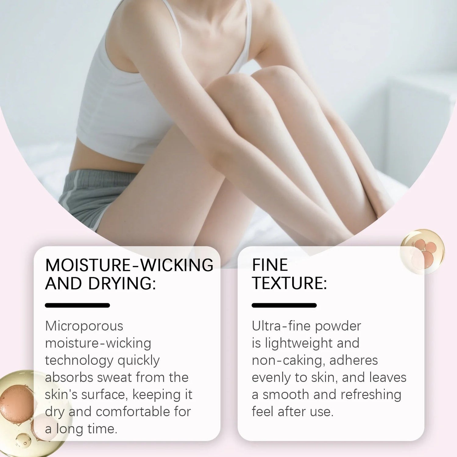 OceAura Body Powder Anti Sweat Armpit Groin Smooth Skin Soothing Comfortable Refreshing Odor Eliminator Anti Chafing Powder 100g Khamik Shop Online