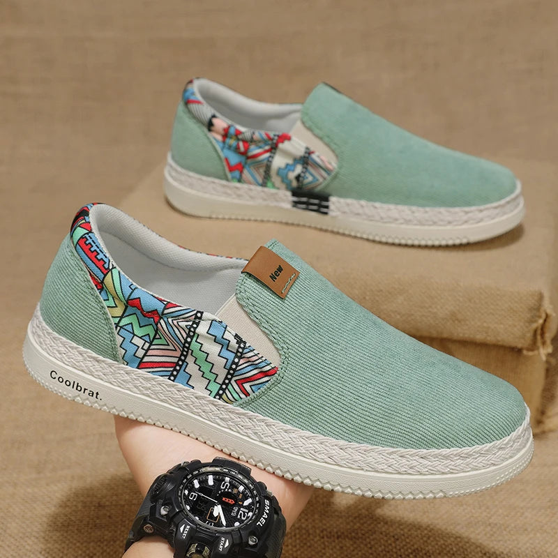 Portable men casual cloth shoes ultra light weight, compact design, breathable shoes for travel and business trips Khamik Shop Online