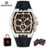 NAVIFORCE Mens Sport Watches 5ATM Waterproof Chronograph Tonneau Silicone Strap Luminous Casual Quartz Male Wristwatch Gifts box Khamik Shop Online