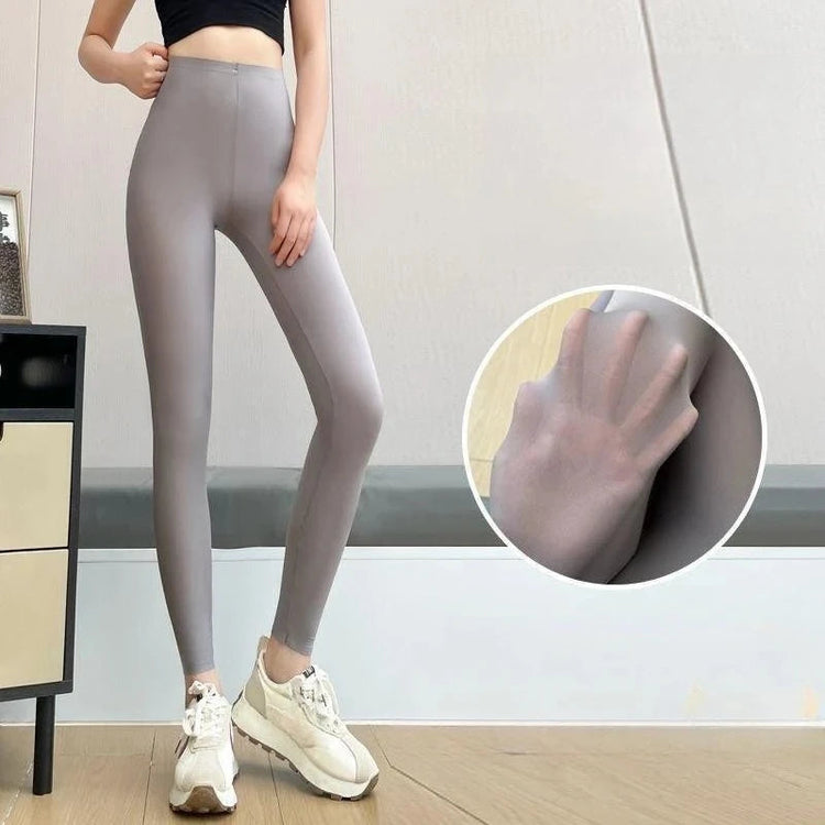 Summer Skinny Shark Leggings for Women High Waist Breathable Quick Dry Control Butt Lifting Ultra Thin for Gym Workout Khamik Shop Online