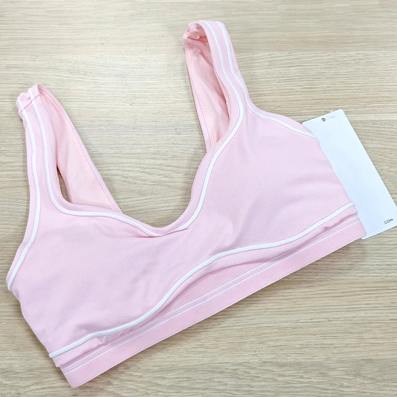 Yoga Suit Women Sport Set Pilates Clothing High Waisted Elasticized Leggings Hip Lifting Pants Gather Top Vest Strip Workout Set Khamik Shop Online