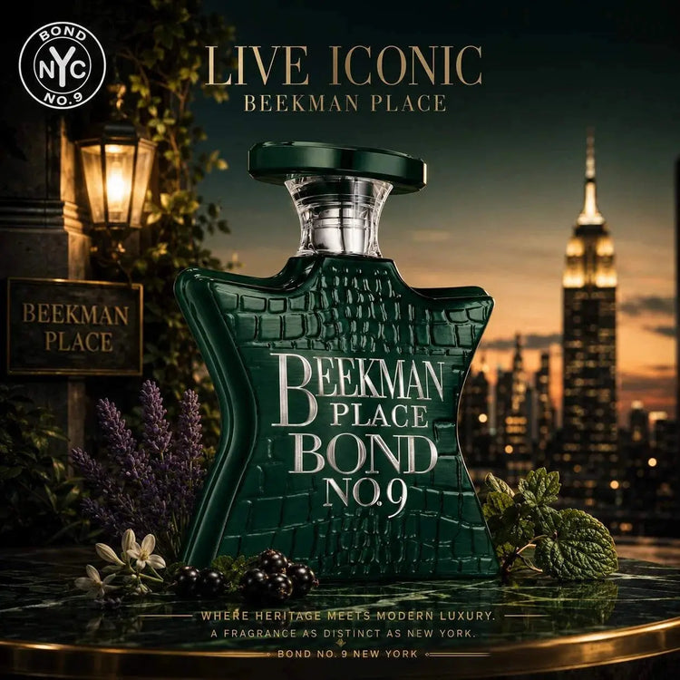 Bond No.9 Beekman Place Eau De Parfum 100ml for Men Long Lasting Luxury Niche Perfume Spray Fresh Citrus Lavender Blackcurrant Jasmine Woody Amber Musk Daily Wear Travel Gift Khamik Shop Online
